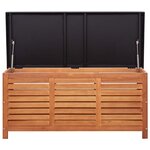 vidaXL Boîte de rangement de jardin 117x50x55 cm Eucalyptus solide