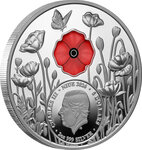 Monnaie RED POPPY Flower 2 Oz Argent 5$ Niue 2026