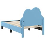 vidaXL Cadre de lit pour tout-petit avec tête de lit Bleu 70 x 140 cm