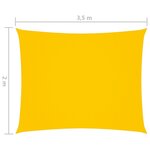 vidaXL Voile de parasol Tissu Oxford rectangulaire 2x3 5 m Jaune