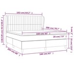vidaXL Sommier à lattes de lit avec matelas Gris clair 160x200cm Tissu