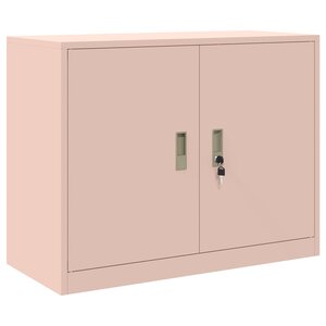 vidaXL Armoire de rangement Rose 90 x 40 x 70 cm Acier