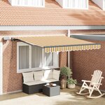 vidaXL Auvent Rétractable Multicolore 350 x 250 cm tissu