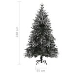 vidaXL Arbre de Noël artificiel pré-éclairé/flocons de neige PVC PE
