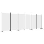 vidaXL Cloison de séparation 6 panneaux Blanc 520x180 cm Tissu