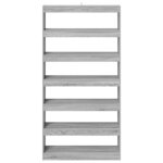 vidaXL Bibliothèque Sonoma gris 100 x 30 x 198 cm Bois d'ingénierie