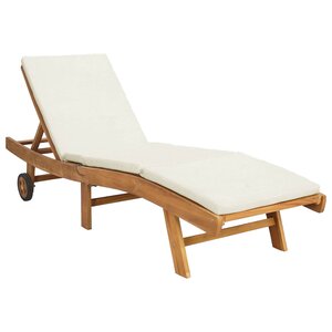 vidaXL Transat Marron et crème Polyester