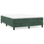vidaXL Sommier à lattes de lit et matelas Vert foncé 140x190cm Velours
