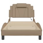 vidaXL Cadre de lit avec lumières LED cappuccino 80x200 cm similicuir