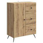 vidaXL Buffet Chêne artisanal 66 x 34 5 x 90 cm Bois d'ingénierie