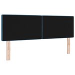 vidaXL Tête de lit LED capitonnée boutons cristal bleu marine 80 cm velours