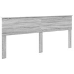 vidaXL Lit de Rangement Gris Sonoma 200 x 200 cm Bois d'ingénierie