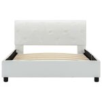 vidaXL Cadre de lit Blanc Similicuir 100 x 200 cm
