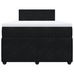 vidaXL Sommier à lattes de lit avec matelas Noir 120x200 cm Velours