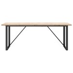 vidaXL Table à manger cadre en O 200x100x75 5 cm bois pin massif fonte