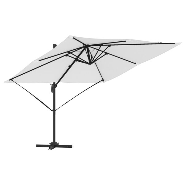vidaXL Parasol de patio Sable Auvent en polyester 3m Hauteur réglable