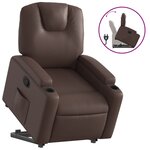 vidaXL Fauteuil inclinable marron similicuir