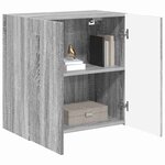 vidaXL Meuble TV mural Gris Sonoma 59 5 x 31 x 60 cm Bois d'ingénierie