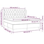 vidaXL Sommier à lattes de lit avec matelas Gris foncé 160x200cm Tissu