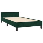 vidaXL Cadre de lit sans matelas vert foncé 90x190 cm velours
