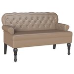 vidaXL Banc Chesterfield Cappuccino 119 5 x 64 5 x 75 cm