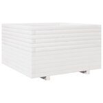 vidaXL Jardinière blanc 80x80x49 5 cm bois de pin massif