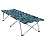 vidaXL Lit de camping pliant Motif de feuille 62 x 194 x 42 cm