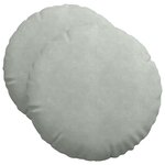 vidaXL Coussins de siège 2 Pièces Gris clair Ø 40 x 13 cm Velours