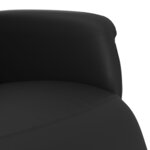 vidaXL Fauteuil inclinable avec repose-pieds noir similicuir