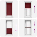 vidaXL Store plissé rouge bordeaux 55x100 cm largeur du tissu 54 4 cm