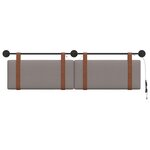 vidaXL Tête de lit suspendue Avec lumière LED Taupe PU antique