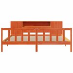 vidaXL Lit bibliothèque sans matelas cire marron 200x200 cm pin massif