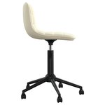 vidaXL Chaise pivotante de salle à manger Crème Velours