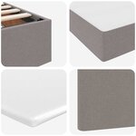 vidaXL Lit de Rangement Taupe 180 x 200 cm Cuir synthétique