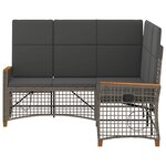 vidaXL Ensemble de canapés inclinables de jardin Gris et Gris foncé
