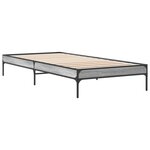 vidaXL Cadre de lit sans matelas sonoma gris 90x190 cm