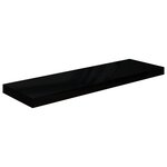 vidaXL Étagère murale flottante 4 Pièces Noir brillant 80x23 5x3 8 cm MDF
