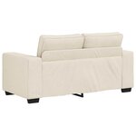 vidaXL Canapé 2 Pièces Beige Tissu en lin mélangé