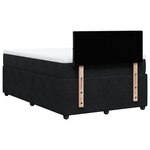 vidaXL Sommier à lattes de lit avec matelas Noir 120x200 cm Velours