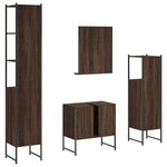 vidaXL Ensemble d'armoires de salle de bain 4 Pièces chêne marron