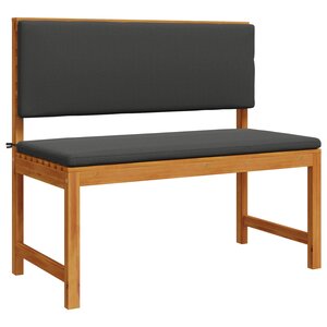 Banc de jardin vidaXL avec coussins 100x50x91 cm en bois d'acacia