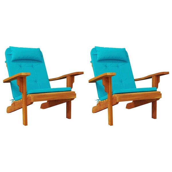 vidaXL Coussin de chaise 2 Pièces Turquoise 58 x 77 x 4.5 cm Tissu Oxford