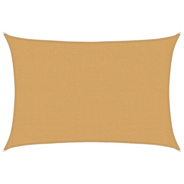 vidaXL Voile d'ombrage 160 g/m² rectangulaire sable 2 5x4 m PEHD