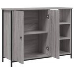 vidaXL Buffet sonoma gris 100x33x75 cm bois d'ingénierie