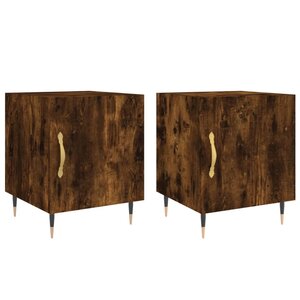 vidaXL Tables de chevet 2 Pièces chêne fumé 40x40x50 cm bois d'ingénierie