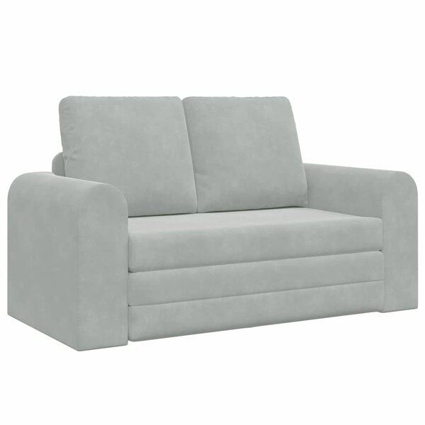 vidaXL Canapé-Lit Gris clair 148 x 71 x 83 cm Velours