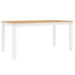 vidaXL Ensemble à manger Panama 3 Pièces blanc bois de pin massif