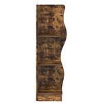 vidaXL Étagère d'angle Chêne fumé 34 x 33 x 102 cm Bois d'ingénierie