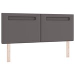 vidaXL Lit à ressorts avec matelas gris - 140x200 cm  simili cuir