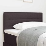 vidaXL Tête de lit LED avec bandes LED Marron foncé 80 cm tissu
